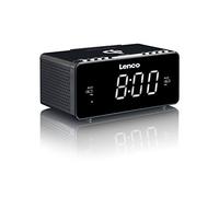 Lenco CR-550 Horloge Numérique Noir Radio portable - Radios portables (Horloge, Numérique, FM, LED, 3,05 cm (1.2"), Noir)