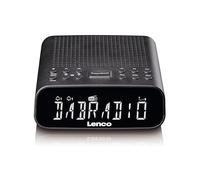 Lenco Radio-réveil DAB, FM, DAB+ Bluetooth, AUX, DAB, DAB+, FM fonction réveil noir