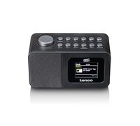 Lenco Radio-réveil CR-625BK – DAB+/FM, écran 2,4" à intensité variable, double alarme, noir