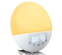 Lenco CRW-110WH - Radio-réveil SMART avec réveil simulateur d'aube - Multi couleur - Euro / Type-C (CEE 7/16)
