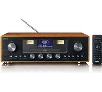 Lenco DAR-081WD - Radio DAB+/FM avec lecteur CD, USB, Bluetooth® et point de charge sans fil - bois/noir