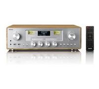 LENCO DAR-281WDSI - Radio DAB+/FM avec lecteur CD, USB, Bluetooth® et point de charge sans fil - Bois/Argent Chêne,Argent