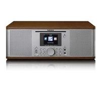 Lenco DIR-270 Radio Internet, DAB+, lecteur CD/MP3, Bluetooth, Spotify Connect, Wi-Fi, écran couleur 2,8", AUX, fonction réveil, 2 x 10 W RMS et télécommande, Bois/argenté