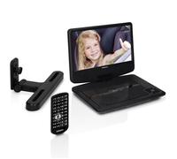 Lenco DVP-901BK - Lecteur DVD portable de 9 pouces avec connexion USB et dispositif de suspension - Noir