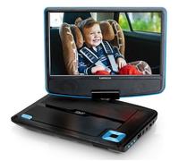 Lenco DVP-910BU - Lecteur DVD portable de 9 pouces avec casque, port USB et dispositif de suspension - Bleu/noir
