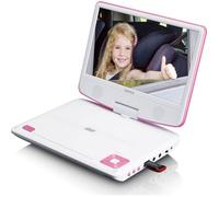 Lenco Lecteur DVD portable DVP-920PK, écran 9 pouces, casque, port USB, suspension – Rose