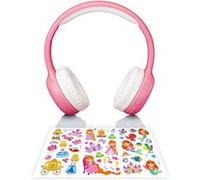 Lenco Casque Bluetooth HPB-110 pour enfant – 5.0, 85 dB, pliable, mains libres, rose uni