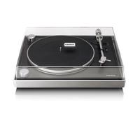 Lenco L-455BK - Platine vinyle avec courroie visible, cadre alu brossé et cellule Ortofon 2M RED - Noir