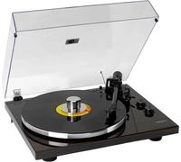 Lenco LBT-345WA - Platine vinyle avec Bluetooth et cellule Ortofon 2M Red, stabilisateur de plateau chromé inclus - Noyer - Euro / Type-C (CEE 7/16)