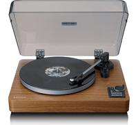 Lenco LBTA-165WD - Platine vinyle entièrement automatique avec transmission Bluetooth® et préamplificateur - plateau métal et bras de lecture - bois