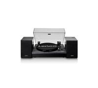 Lenco LS-300BK - Platine avec Bluetooth et deux haut-parleurs externes - Noir