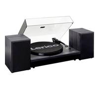 Lenco LS-300BK - Platine avec Bluetooth et deux haut-parleurs externes - Noir