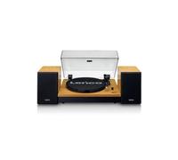 Lenco LS-300 - Platine Hi-Fi avec Bluetooth - Avec haut-parleurs externes 2 x 10 W RMS - Entraînement par courroie - Auto-stop - Boîtier en MDF - Bois