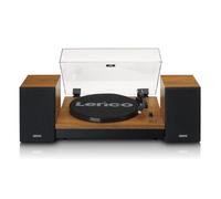 Lenco LS-310WD - Platine avec Bluetooth® et deux haut-parleurs externes, bois