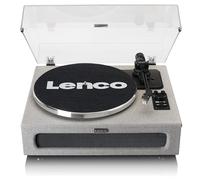 Lenco LS-440GY Platine Vinyle - Tourne Disque Vinyle - Gris | Lecteur vinyle avec 4 haut-parleurs intégrés de 50W au total - Platine vinyle bluetooth, réglage des tonalités
