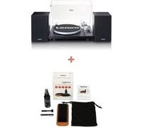 Lenco LS-500BK - Platine avec amplificateur intégré, Bluetooth® et deux enceintes externes - Noir Noir G