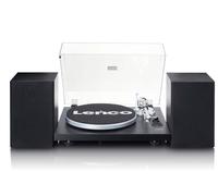 Lenco LS-500BK - Platine avec amplificateur intégré, Bluetooth et deux enceintes externes