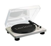Lenco LS-50GREY Tourne-disque, boîtier en bois avec haut-parleur, USB, transformation de vinyle en Digital, protection, Courroie, 2x Stylet aiguille Gris