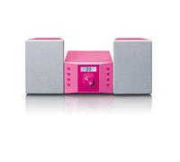 Lenco MC-013 Pink Chaîne stéréo avec radio fm et lecteur cd - Rose et Gris