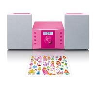 Lenco MC-013PK - Chaîne HiFi avec radio FM et lecteur CD - Rose