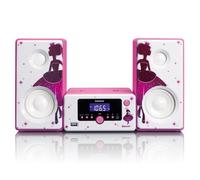 Lenco MC-020 Princess - Mini-chaîne avec radio FM, Bluetooth®, USB et entrée AUX - Princesse