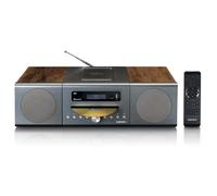 Lenco MC-175SI - Micro set avec DAB, FM, CD, 2 USB, Bluetooth®, QI, RC - Argent