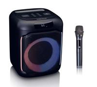 Lenco PA-101BK - Enceinte Bluetooth avec effets lumineux LED - 100W RMS, USB, autonomie de batterie de 14 heures - Noir - Type C