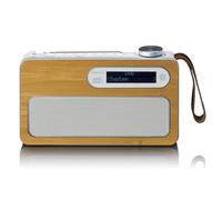Lenco PDR-040EF Radio Dab+ Portable avec Bluetooth, FM, Prise Casque, réveil, 20 Stations préréglées, 16h autonomie, Design Bambou, Durable, avec Horloge, pour Maison et déplacement