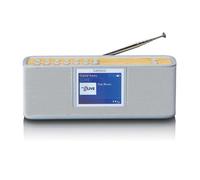 Lenco Radio portable PDR-046GY DAB+ Bluetooth Radio-réveil Batterie intégrée Gris