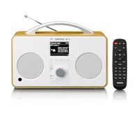 Lenco PIR-645WH Radio Portable Numérique Blanc, Bois
