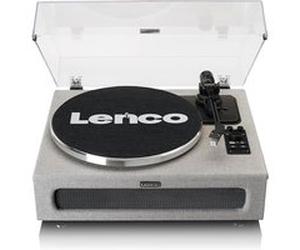 Lenco Platine 4 enceintes intégrées finition tissu - Gris