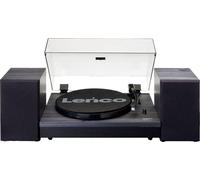 LENCO LS-300BK - Platine vinyle - Bluetooth - 2 réglages de vitesse 33 et 45 tours - MMC - 2x10W - 2 enceintes - Noir
