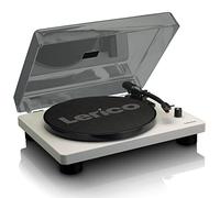 Lenco Platine Vinyle LS-50 Tourne-Disque avec boîtier en Bois et Haut-Parleur, USB, Conversion Vinyle à numérique, Housse de Protection, entraînement par Courroie, 2 x Stylet (Aiguille) Gris