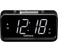 Lenco Radio de table FM, AM FM, USB fonction réveil noir