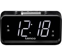 Lenco Radio de table FM, AM FM, USB fonction réveil noir