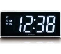 Lenco Radio-réveil CR-30, couleur : blanc