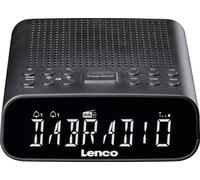 Lenco Radio-réveil DAB, FM, DAB+ Bluetooth, AUX, DAB, DAB+, FM fonction réveil noir