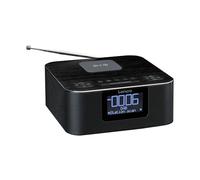 Lenco Radio-réveil DAB+ FM Stéréo avec Charge Sans Fil Bluetooth Noir