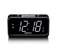 Lenco Radio de table FM, AM FM, USB fonction réveil noir