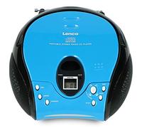 Lenco SCD-24 Portable Stereo Boombox with CD Player & FM Radio - Blue/Black