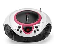 Lenco Radio portable SCD-38 USB – FM, lecteur CD/MP3, USB et AUX – Rose