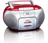 Lenco SCD-420RD - Lecteur CD/radio FM stéréo portable - Rouge