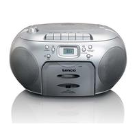 Lenco SCD-420SI - Lecteur CD/radio FM stéréo portable - Argent