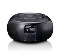 Lenco SCD-6000BK - Radio Internet portable avec DAB+/FM, Bluetooth, lecteur CD et grand écran LCD couleur - Noir - Euro / Type-C (CEE 7/16)