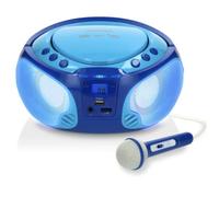 Lenco SCD-650 - Lecteur CD pour enfants - Radio CD - Lecteur karaoké - Système stéréo - Boombox - Lecteur CD/MP3 et USB - Puissance 2 x 2 W RMS - Fonction Sing-A-Long - Microphone