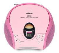 LENCO SCD24 Rose Lecteur CD Radio FM