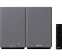 Lenco SPB-240BKGY - Ensemble de 2 enceintes HiFi stéréo Bluetooth® - Son puissant et design élégant - Noir/Gris Gris,Noir