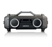 SPR-200BK - Enceinte Bluetooth étanche avec radio FM, lecteur USB/micro SD et effets lumineux - Noir