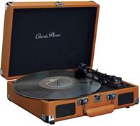 Lenco Tt-10Bn-Platine Vinyle Valise-Haut-Parleurs-Fonction Arrêt Automatique-3 Vitesses-Entraînement Par Courroie-Aux-Sortie Ligne-Marron