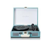 Lenco Tourne-disque Classic Phono TT-110 - Bluetooth, 33/45/78 RPM, 2 haut-parleurs, Bleu/Blanc
